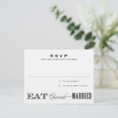 EAT, DRINK | RSVP KAARTJE (Staand voorkant)