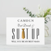 Eat Drink & Suitup Gold Zal mijn beste zijn Kaart (Staand voorkant)