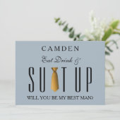 Eat Drink & Suitup Gold Zal mijn beste zijn Kaart (Staand voorkant)