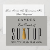 Eat Drink & Suitup Gold Zal mijn beste zijn Kaart (Voorkant / Achterkant)