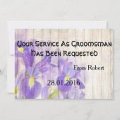 Eat Drink & Suitup Paars Zal je mijn Bestman zijn? Kaart (Achterkant)