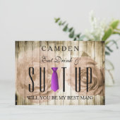 Eat Drink & Suitup Wooden Zal je mijn beste zijn? Kaart (Staand voorkant)