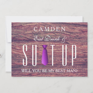 Eat Drink & Suitup Wooden Zal je mijn beste zijn? Kaart