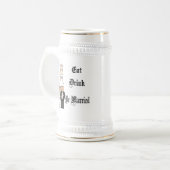 Eat, Drink, trouwen Bierpul (Voorkant links)