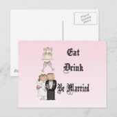 Eat, Drink, trouwen Briefkaart (Voorkant / Achterkant)