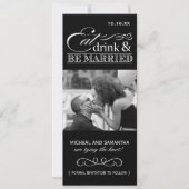 Eat, Drink & trouwen - Foto opslaan Datum Save The Date (Voorkant)