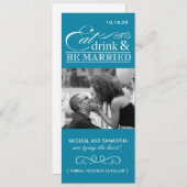 Eat, Drink & trouwen - Foto opslaan Datum Save The Date (Voorkant / Achterkant)