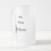 Eat, Drink, trouwen Matglas Bierpul (Voorkant links)