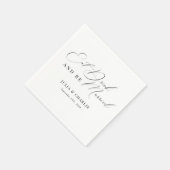 Eat, Drink, trouwen met moderne legante bruiloft Servet (Hoek)