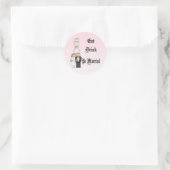 Eat, Drink, trouwen Ronde Sticker (Tas)