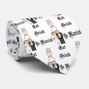 Eat, Drink, trouwen Stropdas