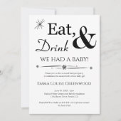 Eat Drink We hadden een Baby Casual Partij Kaart (Voorkant)