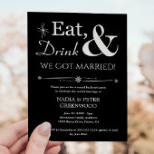 Eat Drink We hebben een gehuwde Casual Elopement P Kaart