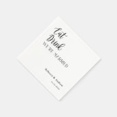 Eat Drink We trouwden op persoonlijke bruiloft Nap Servet (Hoek)