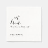 Eat Drink We zijn getrouwd. Servet (Voorkant)