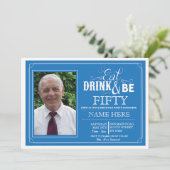 Eat Drink & wees 50 of om het even welke Leeftijd  Kaart (Staand voorkant)