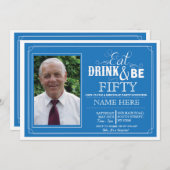 Eat Drink & wees 50 of om het even welke Leeftijd  Kaart (Voorkant / Achterkant)