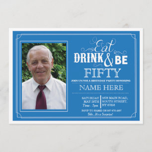 Eat Drink & wees 50 of om het even welke Leeftijd Kaart