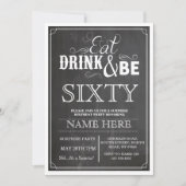 Eat Drink & wees 60 of om het even welke Leeftijd  Kaart (Voorkant)