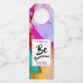 Eat Drink & Wees Geweldige bruiloft Bedankt Flessenhanger (Voorkant)