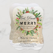 Eat Drink & Wees prettige kerstfeestdagen Kaart (Voorkant / Achterkant)