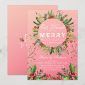 Eat Drink & Wees prettige kerstfeestdagen Kaart (Voorkant / Achterkant)