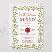 Eat Drink & Wees vrolijk kerstfeest Kaart (Voorkant)