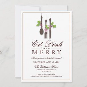 Eat Drink & Wees vrolijk kerstfeest Kaart