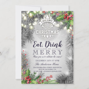 Eat Drink Wees vrolijk kerstfeest Kaart