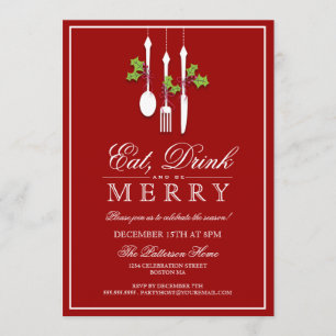 Eat Drink & Wees vrolijk kerstfeest Kaart