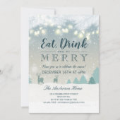 Eat Drink & Wees vrolijk kerstfeest Kaart (Voorkant)