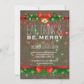 Eat Drink Wees vrolijk kerstfeest Rustige feestdag Kaart (Voorkant)