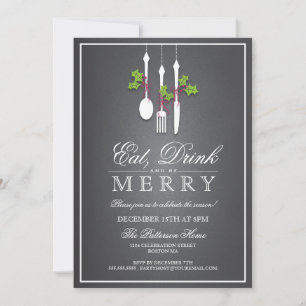 Eat Drink & Wees vrolijk kerstfeestmaal Kaart