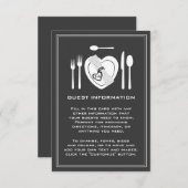 Eat Drink & Word huwelijksbruidskaart Informatiekaartje (Voorkant / Achterkant)