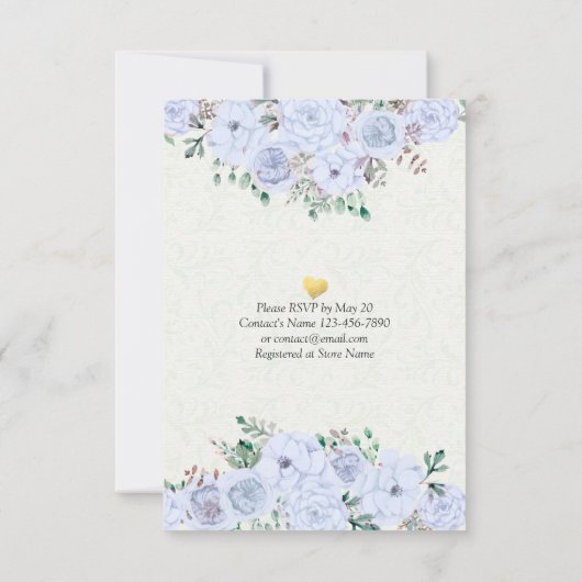 EAT Drink worden getrouwd bruiloft bloemenzilver s Kaart (Achterkant)