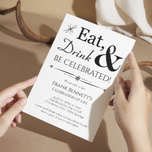 Eat Drink worden gevierd retro viering van het lev Kaart