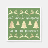 Eat Drink zijn groenere Feestdagen met een furiego Servet (Voorkant)