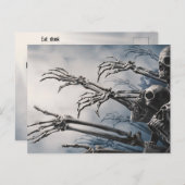 Eat Drink: Zombie Skeleton Halloween Card Briefkaart (Voorkant / Achterkant)