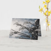 Eat Drink: Zombie Skeleton Halloween Kaart (Gele Bloem)