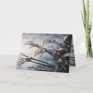 Eat Drink: Zombie Skeleton Halloween Kaart