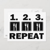 Eat Eat Eat Eat and Repat Briefkaart (Voorkant / Achterkant)