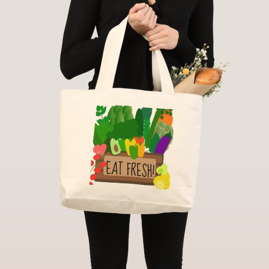 Eat Fresh Jumbo Canvas tas (Voorkant (product))
