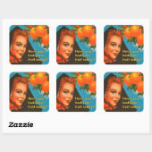Eat Fruit  design Vierkante Sticker (Vel)