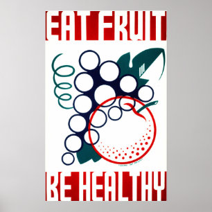 EAT-FRUIT: gezond Amerika, Federaal Kunstproject Poster