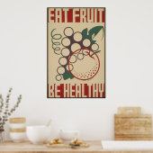  Eat Fruit is het gezonde Poster van WPA (Keuken)