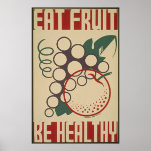  Eat Fruit is het gezonde Poster van WPA