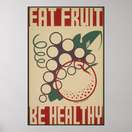  Eat Fruit is het gezonde Poster van WPA (Voorkant)