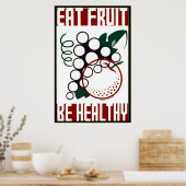 Eat Fruit - wees gezond - het Poster van WPA - (Keuken)