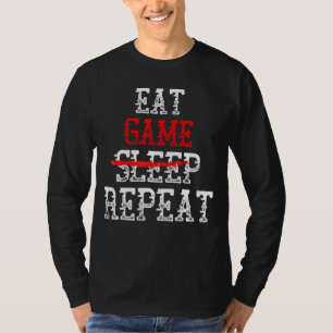 Eat Game Geen Slaap Herhaal Gamer Gear Voor Meme V T-shirt
