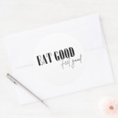 Eat good, feel good ronde sticker (Envelop)